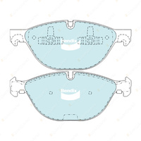 8Pcs Bendix GCT Brake Pads Set for BMW X6 Series E71 E72 xDrive 50 i 4.4 300 kW