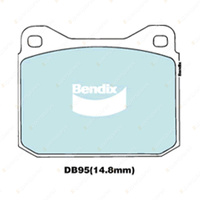 8Pcs Bendix GCT Brake Pads Set for Mercedes Benz 8 W114 2.3 SL C107 4.5