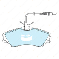 Bendix Euro Brake Pads Shoes Set for Peugeot 306 N3 N5 7A 7B 7C 7D 1.8 1.9