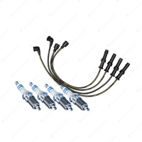 Bosch 4 Spark Plugs+Lead Kit for Subaru Legacy BD BD9 BG BG9 BGC 2.5L F4 96-98