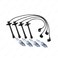 Bosch 4 Spark Plug+Lead Kit for Toyota Celica ST184R 2.2L 5SFE I4 16V 99KW 91-94