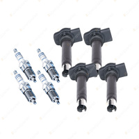 Bosch 4 Spark Plugs+4 Ignition Coils for Audi A3 8P 2.0L I4 110KW 2004-2005