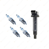 Bosch 4 Spark Plugs+Ignition Coil for Toyota Camry Rav 4 Previa Tarago Avensis