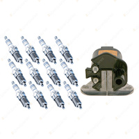 Bosch 12 Spark Plugs+Ignition Coil for BMW 750i 750iL E32 5.0L V12 88-94