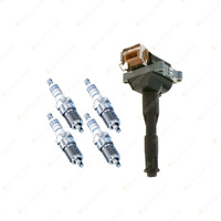 Bosch 4 Spark Plugs+Ignition Coil for BMW 318iS E36 1.8L M42B18 I4 16V 103KW