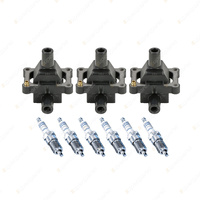 Bosch 6 Spark Plugs+3 Ignition Coils for Mercedes Benz 300E 320CE C280 C36 E320
