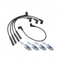 Bosch 4 Spark Plugs+Lead Kit for Volkswagen Golf MK 2 15 MK 3 1E 1H Vento I4