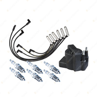Bosch 6 Spark Plugs Coil Lead Kit for Holden Statesman WH 3.8L V6 152KW 01-03