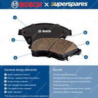 4Pcs Front Bosch Disc Brake Pads for Volkswagen Polo 6N 9N 1.4 1.6 W/O Indicator