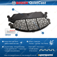 4Pcs Rear Bosch QuietCast Ceramic Brake Pads for Lexus LX J2 2007 - 2015