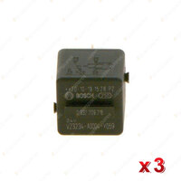 3 Pcs Bosch Mini Relays 0986332404 - Voltage 24V Function Normally Open Contact