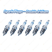 6xBosch Double Iridium Spark Plugs for Mercedes Benz ML350 166 R350 251 S350 221