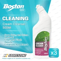3 x Boston Cream Cleanser 500ML - Mild Yet Powerfulremove Dirt Grease and Grime
