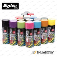 6 x Boston Satin Black Spray Paint Can 250 Gram High Gloss Rust Protection