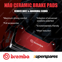 4 Front Brembo Ceramic Brake Pads for Chrysler Crossfire SRT-6 246KW 2003-2008