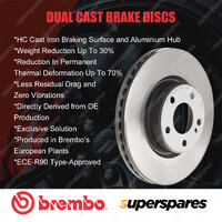 2x Rear Brembo Dual Cast Brake Rotors for Mercedes-Benz AMG GT C190 R190 X290