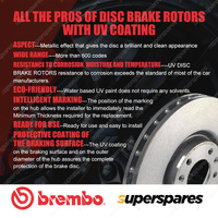 Rear Brembo UV Disc Brake Rotors + NAO Brake Pads for Honda Civic FB FA FD FA