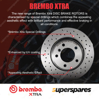 2x Rear Brembo Drilled Brake Rotors for Skoda Superb 374 3T4 3T5 Yeti 5L PR 1KJ