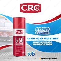 6 x CRC 5-56 Multi Purpose Lubricant 400g/560ml - Protects Metals Silicone Free