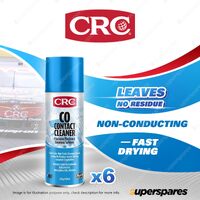 6 x CRC CO Contact Cleaner 350g - Aerosol High Purity Cleaning Solvent