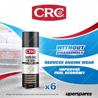 6 x CRC Throttle Body & Air Intake Cleaner 400g - Lubricates and Protects