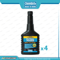 4 x Chemtech Petrol Power Petrol Fuel Additive 300ML Injector Cleaner