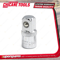Chicane 1/4"(F) x 3/8"(M) Socket Adapter - Chrome Plated Chrome Vanadium Steel