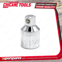 Chicane 1/2"(F) x 3/8"(M) Socket Adapter - Chrome Plated Chrome Vanadium Steel