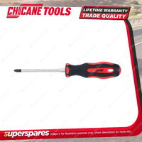 Chicane Phillips Screwdriver #2 x 100mm - SVCM Steel and Satin Chrome Plated