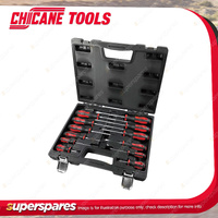 8 Pcs of Chicane Tamperproof Torx Screwdriver Set - Heavy Duty Plastic Case