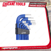 13 Pcs of Chicane Metric Jumbo Ball End Hex Key Wrench Set - Cr-V Steel