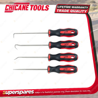 4 Pcs of Chicane Mini Pick & Hook Set - PP+TPV Soft Grip Handle Stainless Steel