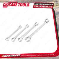 4 Pcs of Chicane Metric Flare Nut Spanner Set - Chrome Vanadium Steel