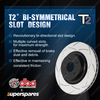 DBA Front + Rear Street T2 Slotted Brake Rotors for Mazda CX-7 CX-9 TB MPV LY