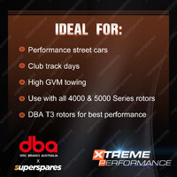 DBA Front Xtreme Brake Pads for Porsche Cayenne 92A PR Codes 1LN AWD L 190.2mm