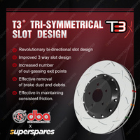 2x DBA Front 5000 Series T3 Slotted Disc Rotors for Chevrolet Camaro V8 10-14
