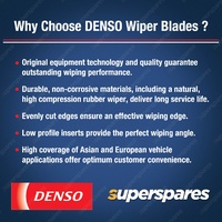 Pair Front Denso Design Wiper Blades for Toyota Landcruiser Prado GRJ120