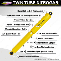 F + R Dobinsons HD Twin Tube Shock Absorbers for Nissan Navara MD21 D22 NP300