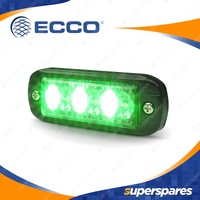 ECCO 12-24V Ultra-Thin Exterior LED Warning Light Amber / Green - Surface Mount