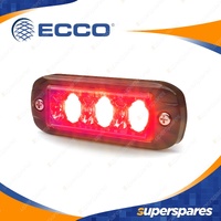 ECCO 12-24V Ultra-Thin Exterior LED Warning Light Amber / Red - Surface Mount