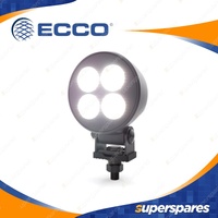 ECCO 12-24V Round LED Worklight White - 2556 Lumens 1 Bolt Mount Carbon-Black