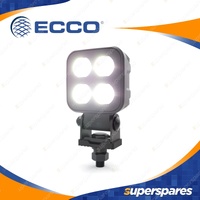 ECCO 12-24V Square LED Worklight White - 2650 Lumens 1 Bolt Mount Carbon-Black