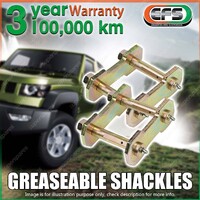 Rear EFS Greaseable Swing Shackles for Toyota Landcruiser FJ HJ 40 75 BJ40