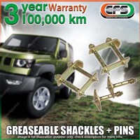 Rear EFS Greaseable Shackles + Pins for Toyota Landcruiser FJ BJ 40 Series 69-80