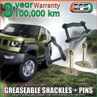 Front EFS Extended Shackles + Pins for Toyota 4 Runner Diesel 4WD Only