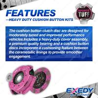 Exedy HD Cushion Button Clutch Kit for Mazda B2600 UNY06 G6 I4 92KW 4WD RWD 2.6L