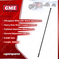 GME 640mm Antenna Whip 6.6DBI Gain - Polished Stainless Steel Ferrule AE4018
