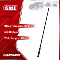 GME 995mm 6.6DBI Gain Black Whip Suit AS003B 1100mm UHF CB Radome Antenna