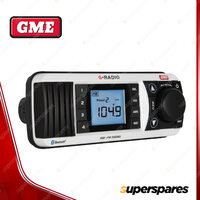 GME Bluetooth AM / FM Marine Stereo with Front-facing Speaker - White