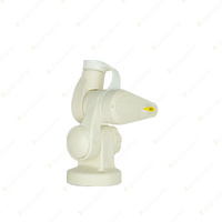 GME Double Swivel Round Antenna Base ABL014 to Suit AW36xx Whips - White